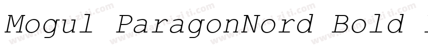 Mogul ParagonNord Bold Italic字体转换